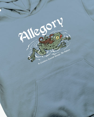 Scorpion and The Frog Hoodie / Soft Denim Blue