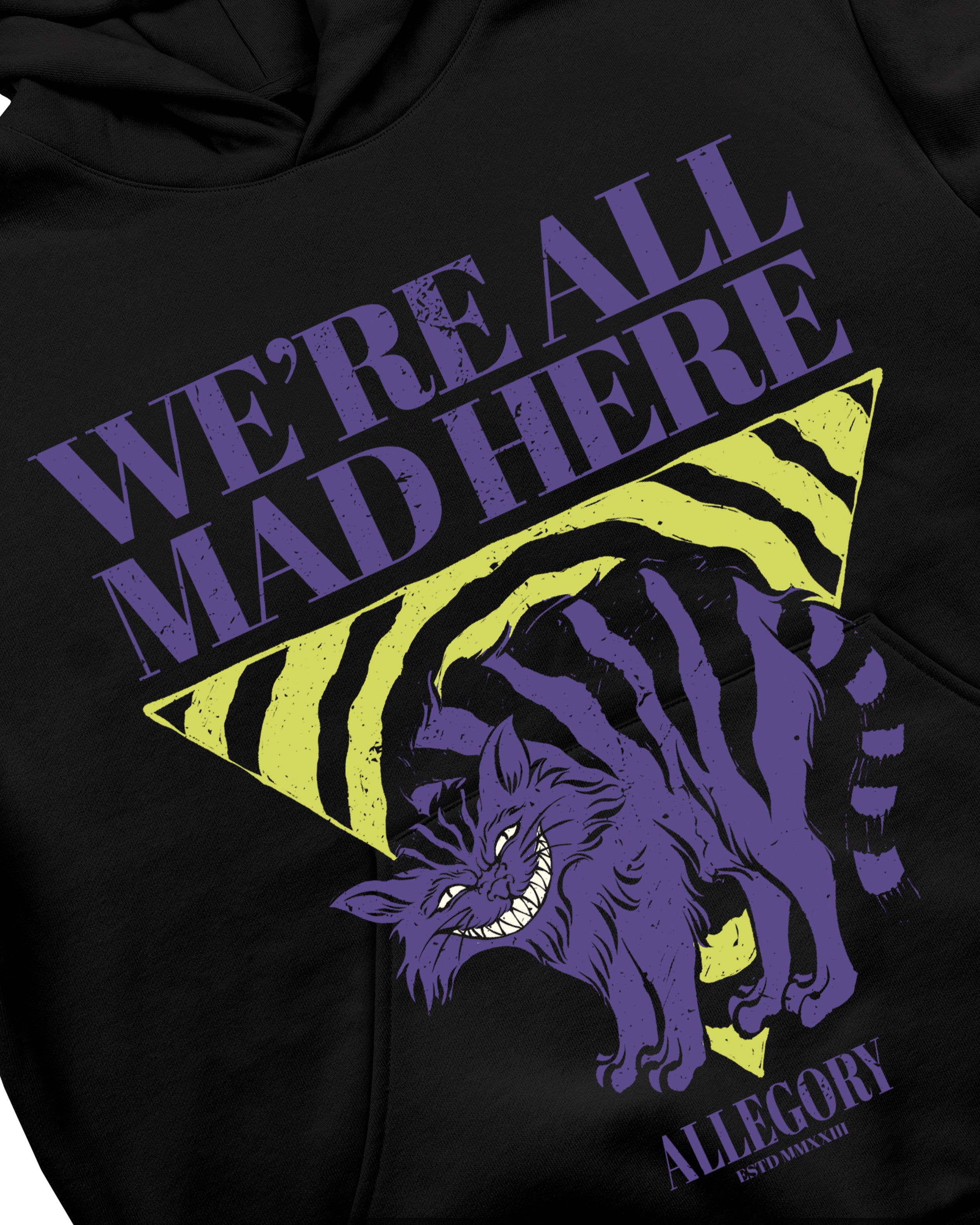 We're All Mad Here Hoodie / Black-2
