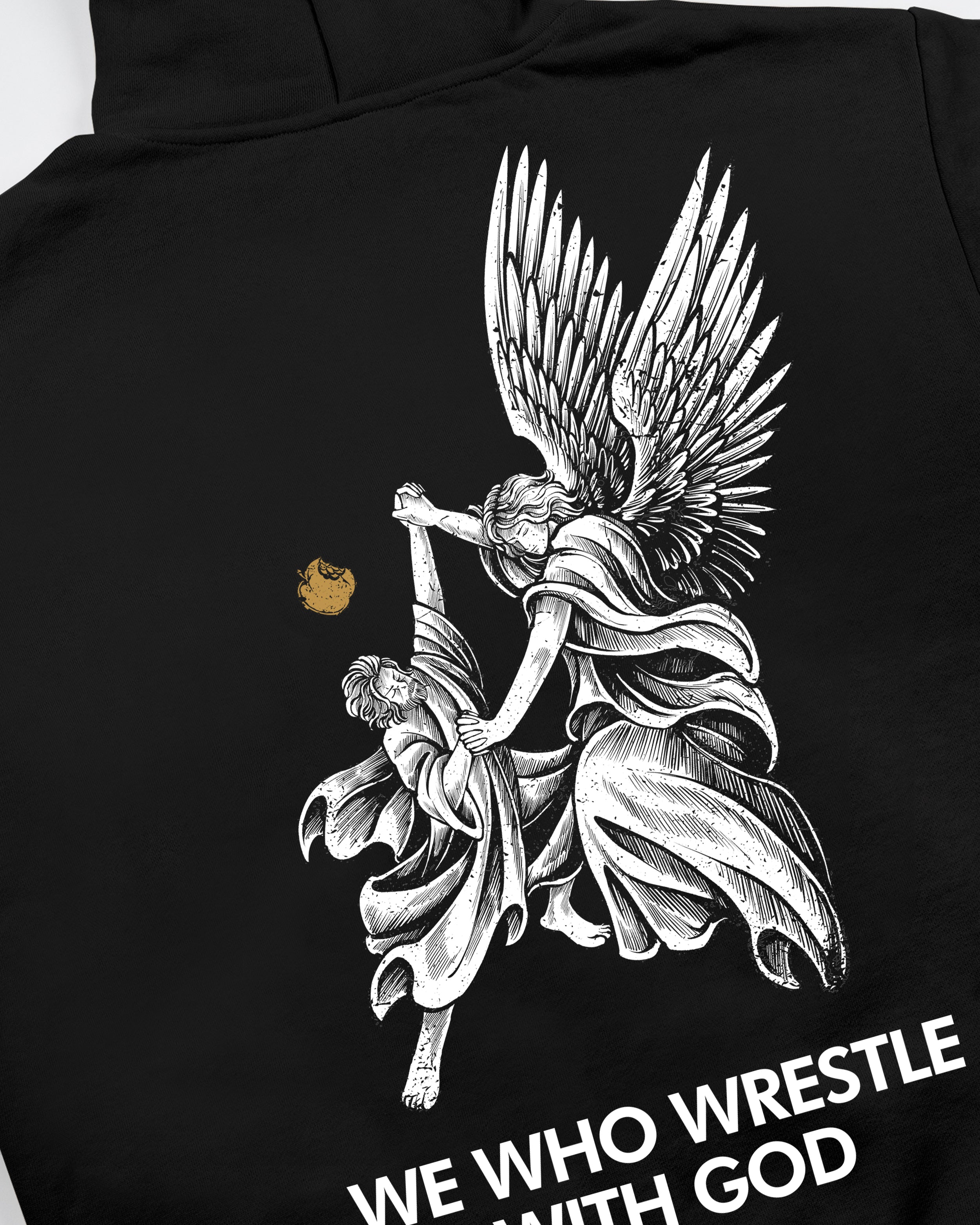 Wrestle With God Hoodie / Black-3