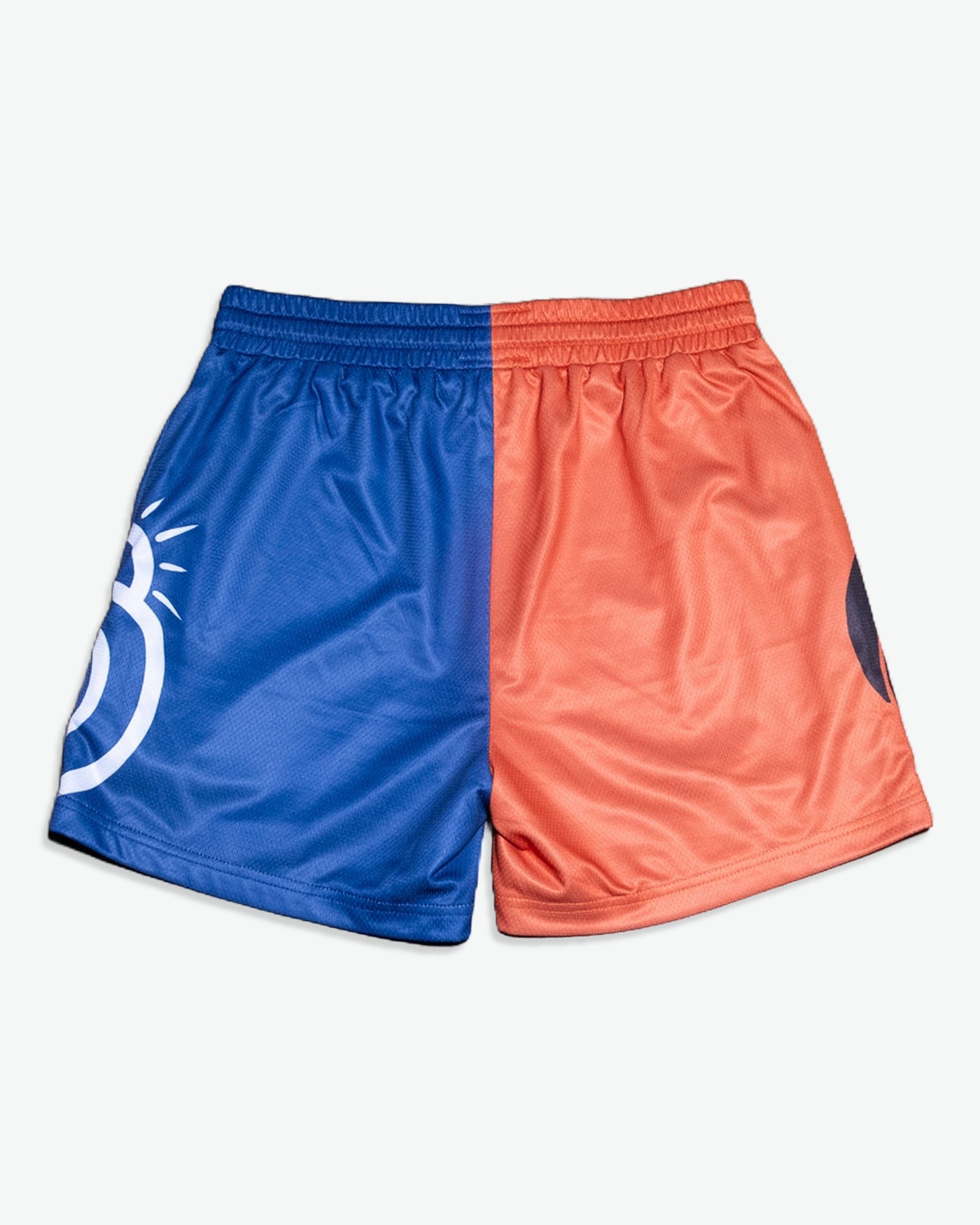 Sun Moon Two Tone Shorts / Orange / Blue