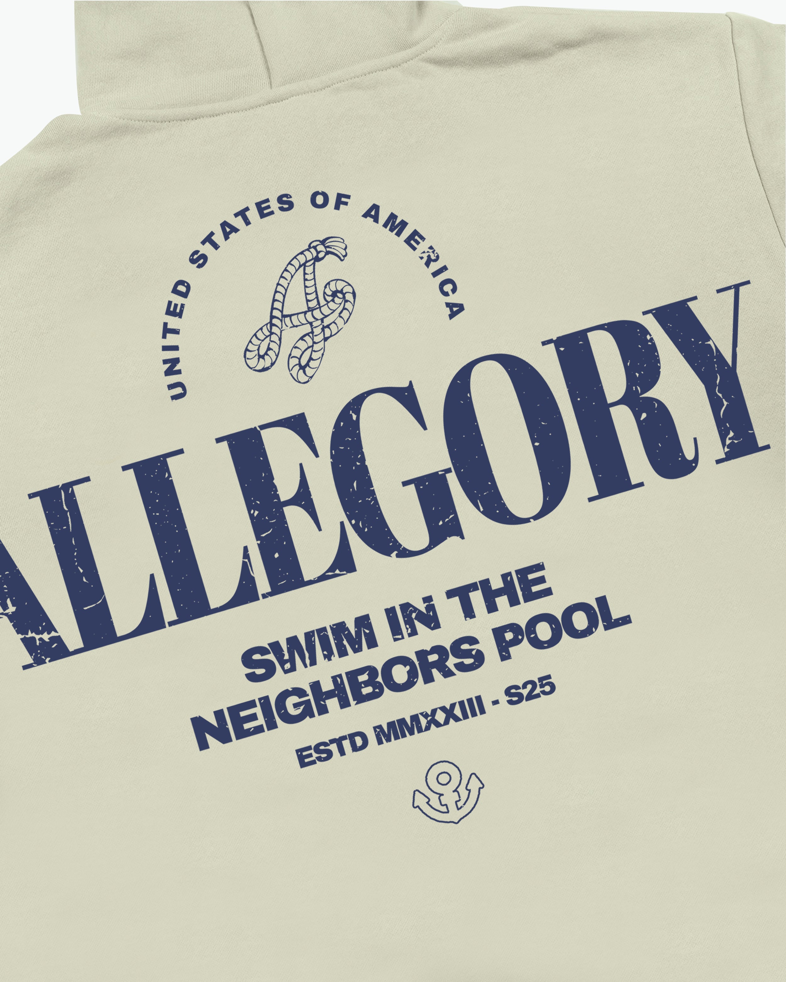 Swim In The Neighbors Pool Hoodie / Sage Green-3