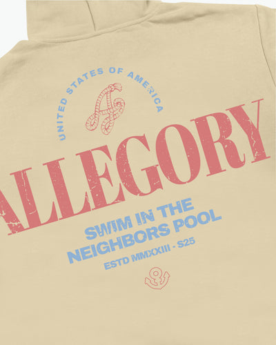 Swim In The Neighbors Pool Hoodie / Washed Gold