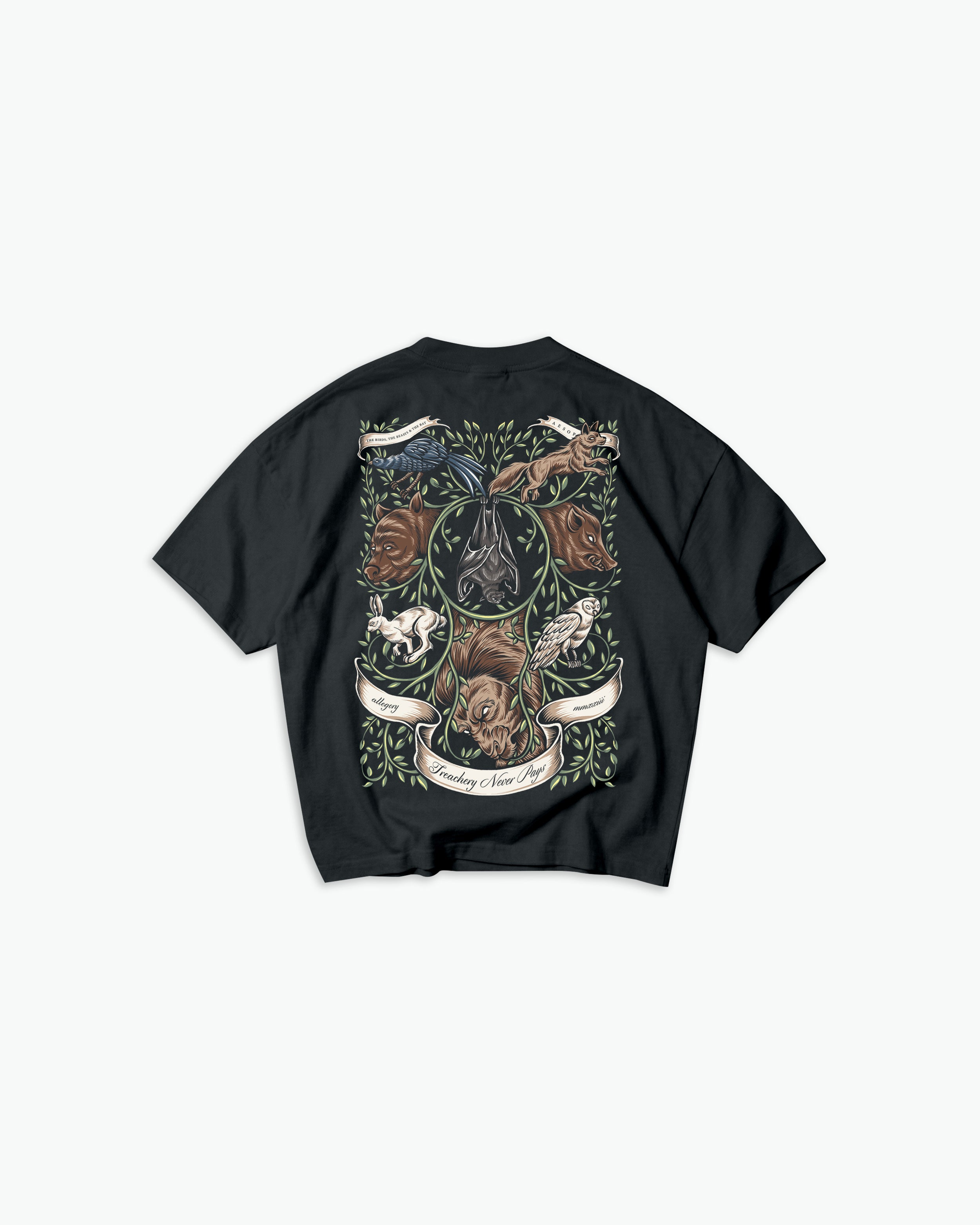 Bat, Birds and The Beast Tee / Charcoal