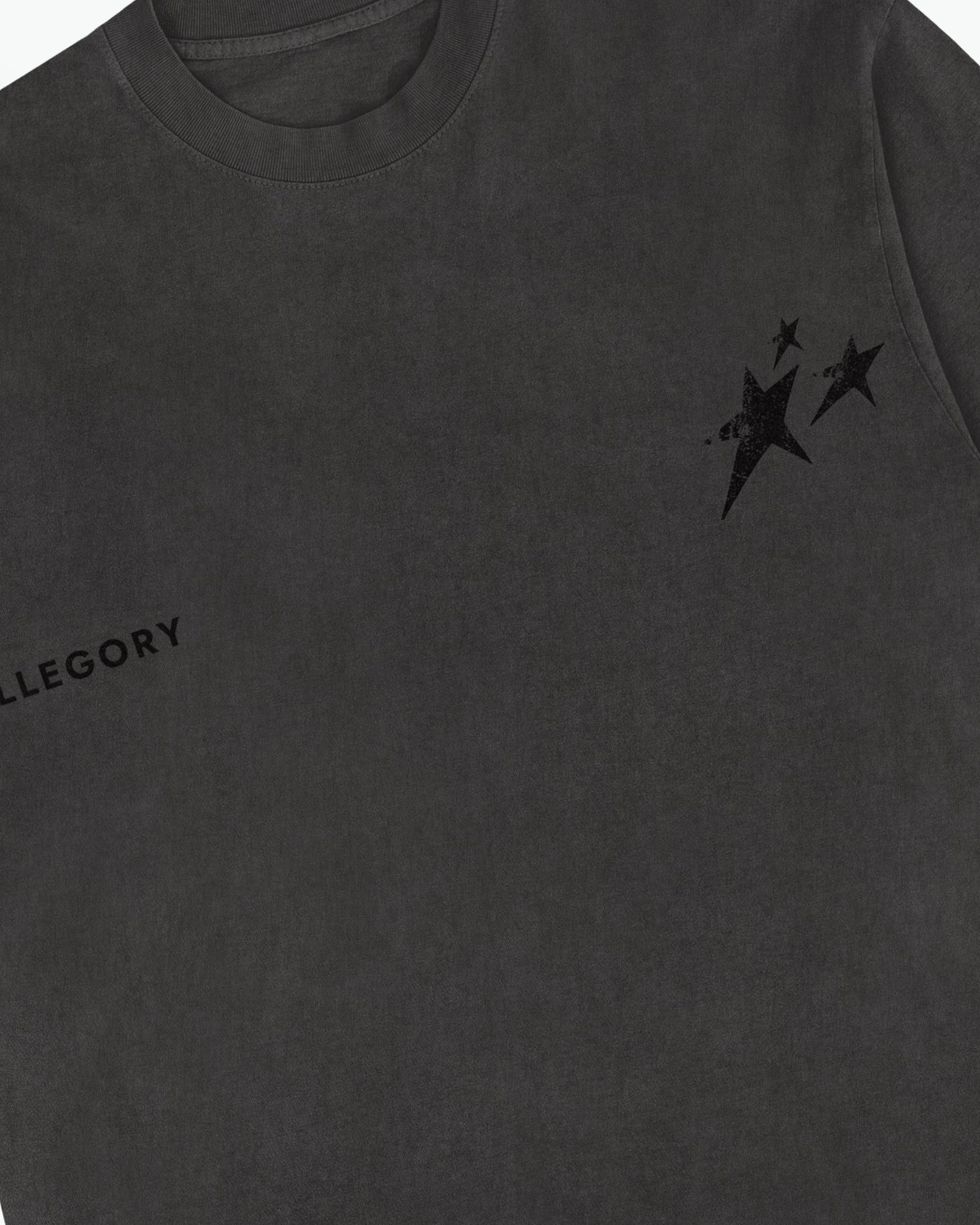 Birthmark Star Long Sleeve Tee / Vintage Black