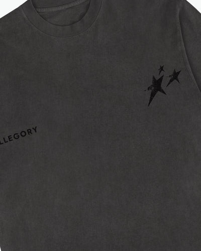 Birthmark Star Long Sleeve Tee / Vintage Black