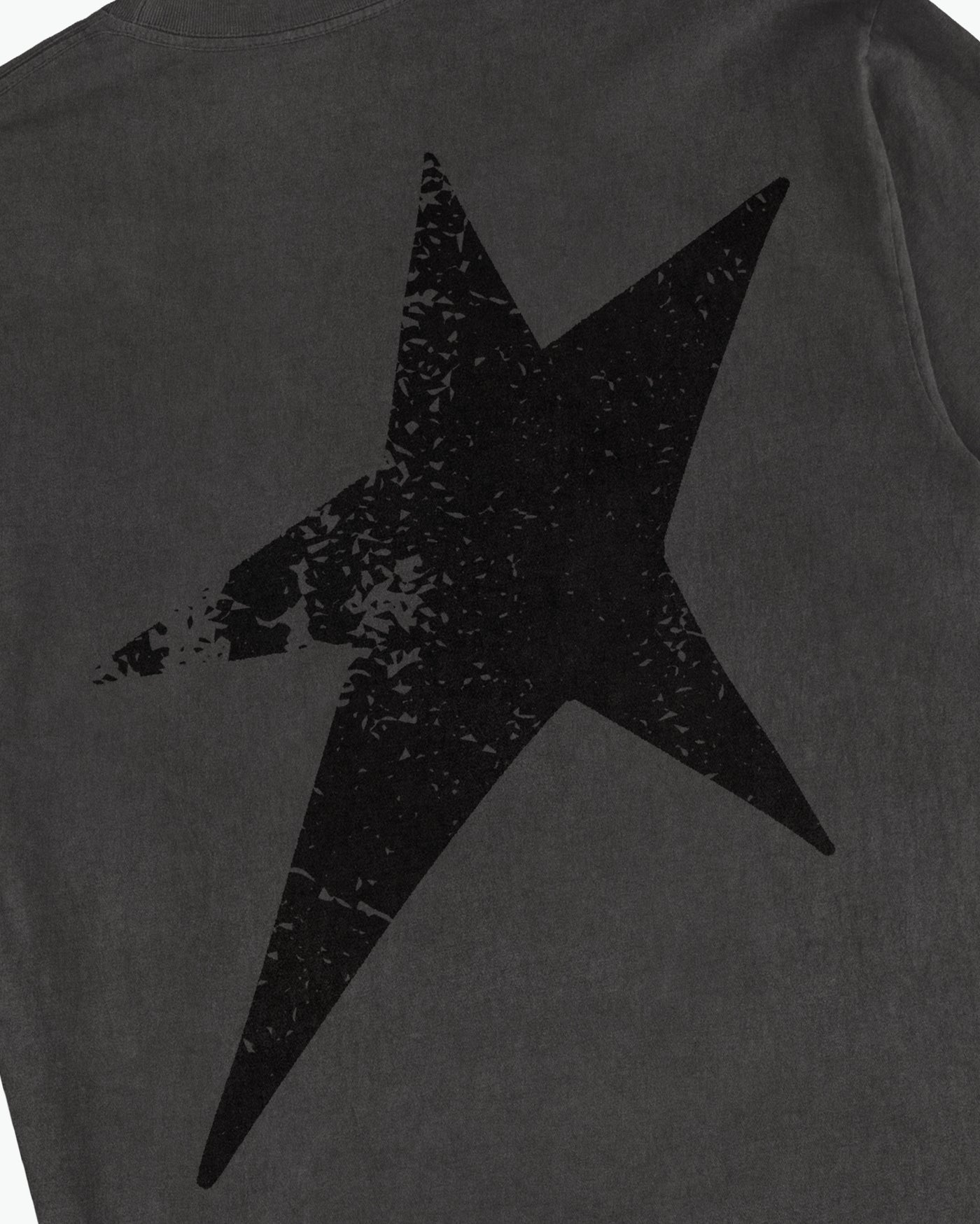 Birthmark Star Long Sleeve Tee / Vintage Black
