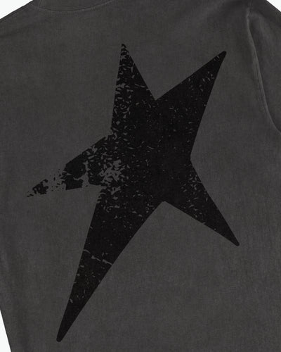 Birthmark Star Long Sleeve Tee / Vintage Black