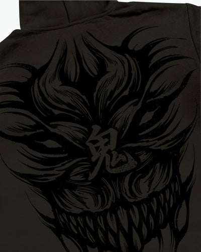 The Demon Back Hoodie / Vintage Black