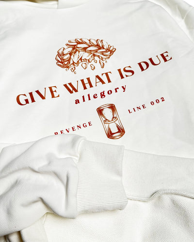 Oversized Heavy Give What Is Due Hoodie / Off White