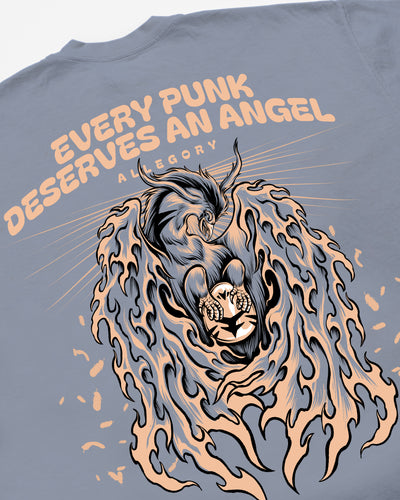 Every Punk Deserves An Angel Tee / Maya Blue