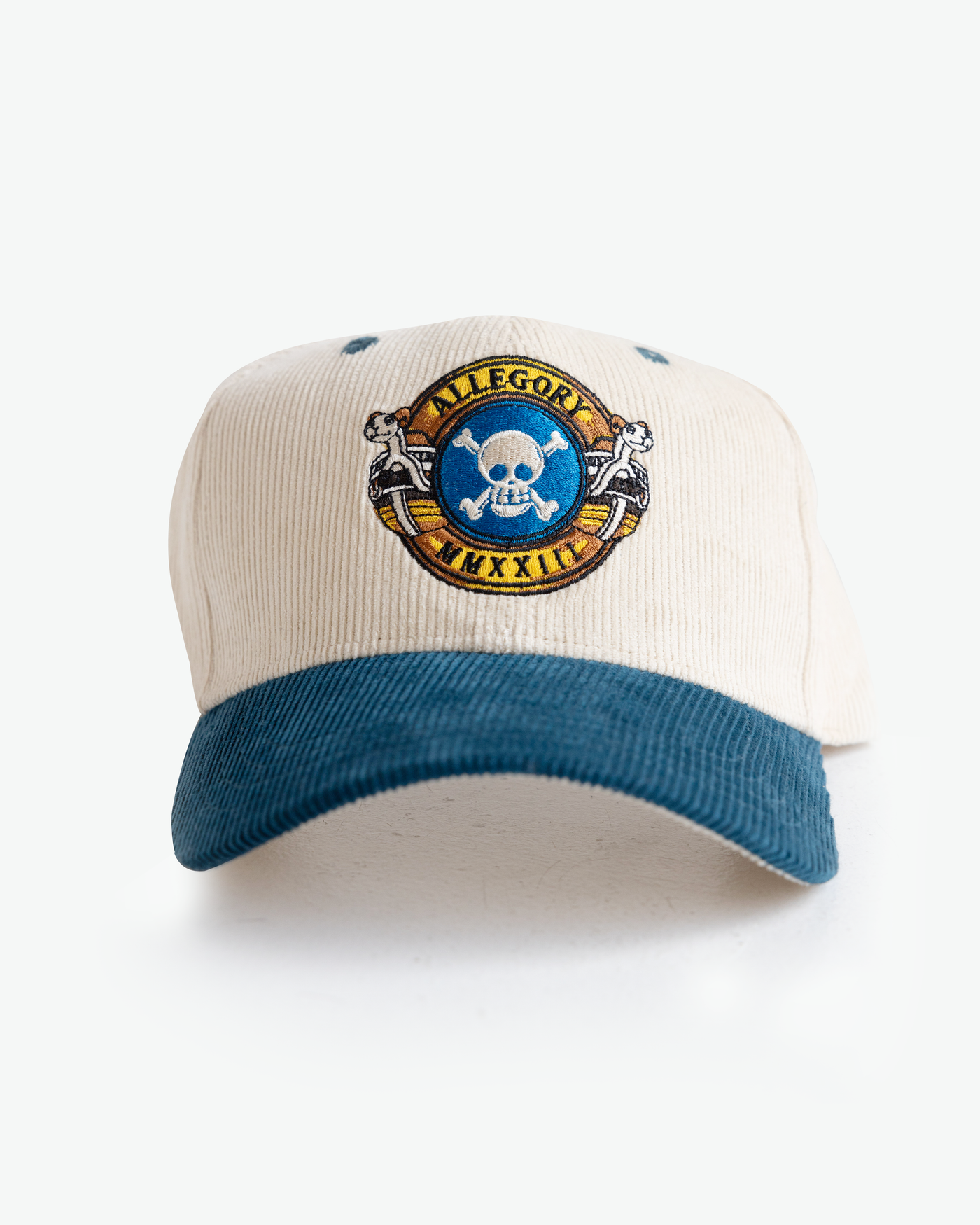 Two Figurehead Going Merry Corduroy Hat / Cream / Bluesteel